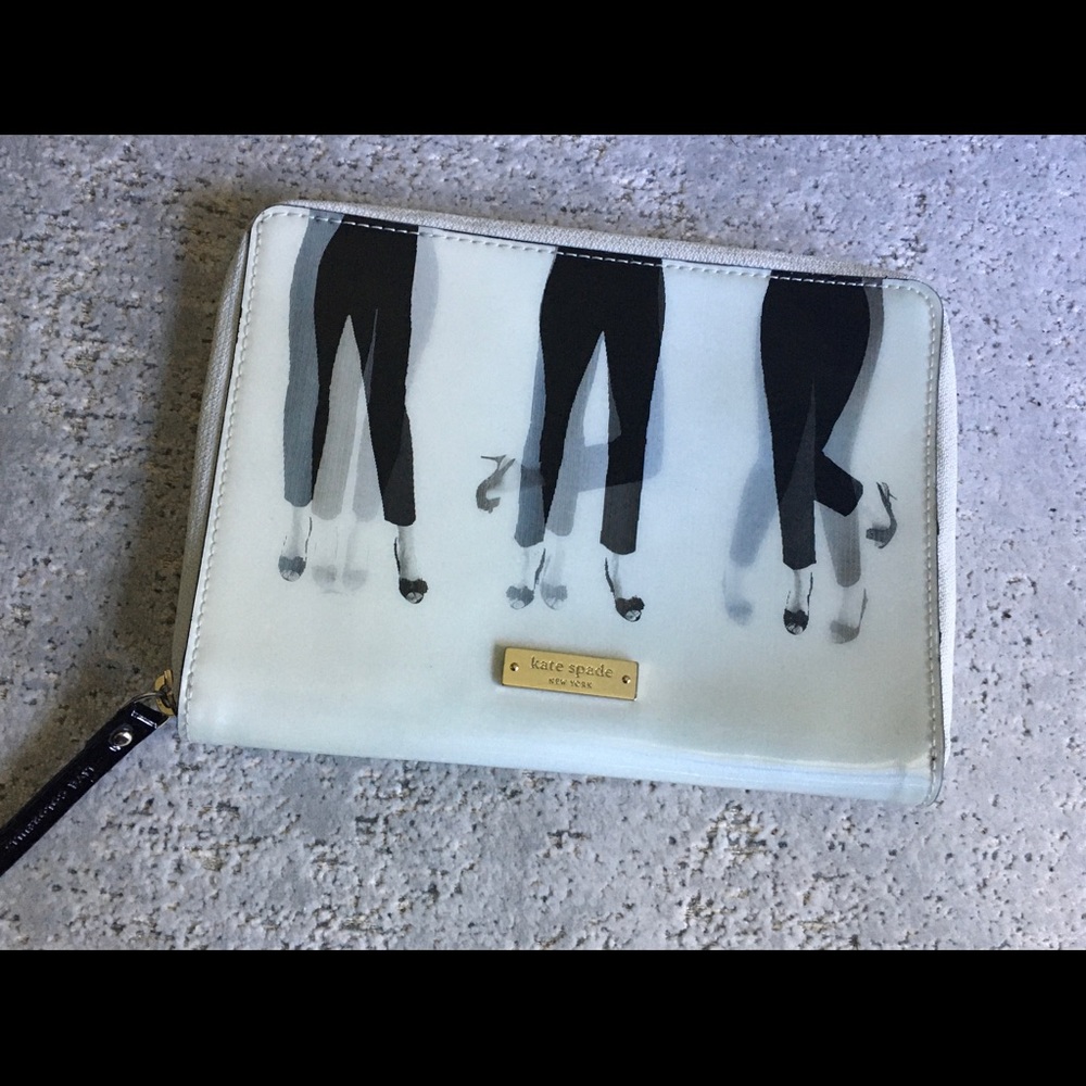 Kate Spade Crystal Court Disco Dancing Feet Pouch